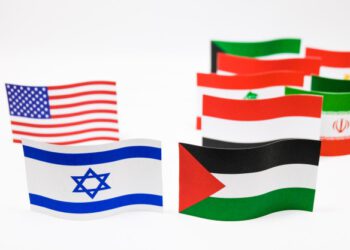 Flaggen Israel Palestina